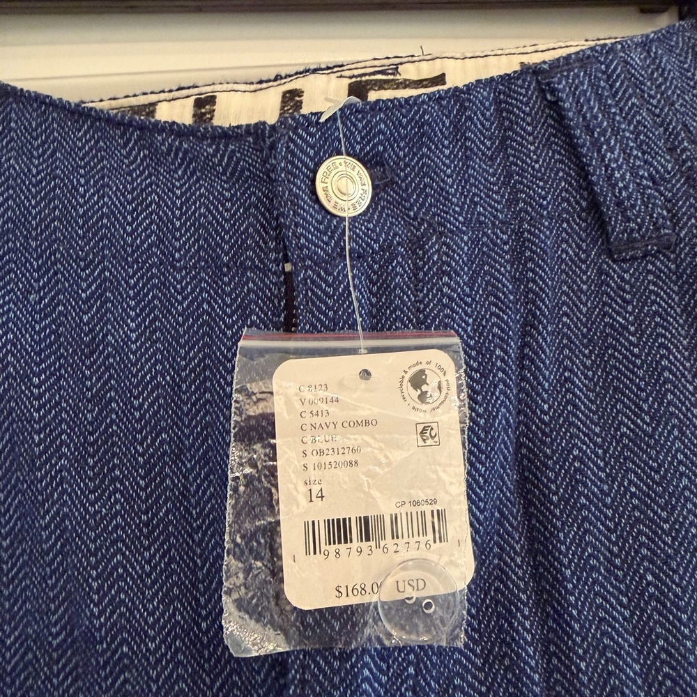 Free People Blue Textured Cargo Pants 🔥 - Picture 2 of 4